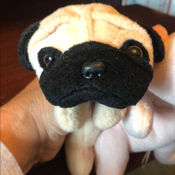 EUC Pig (Squealer) & Pug (Pugsly) Beanie Babies - Picture 11 of 15